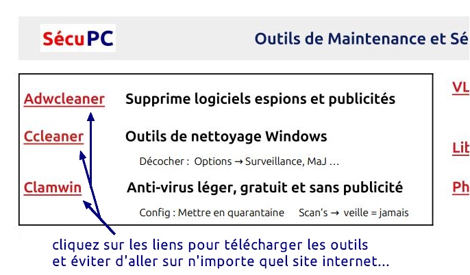 Outils de sécurité Windows SecuPC